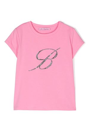 pink cotton tshirt MISS BLUMARINE KIDS | IF4143J0088X0604